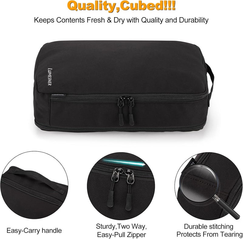 Velaybor 8 Set Compression Packing Cubes for Travel, Waterproof Luggage Organizers, Suitcase Organizer Set for Carry-On & Checked Baggage, Travel Accessories for Men & Women - Image 5